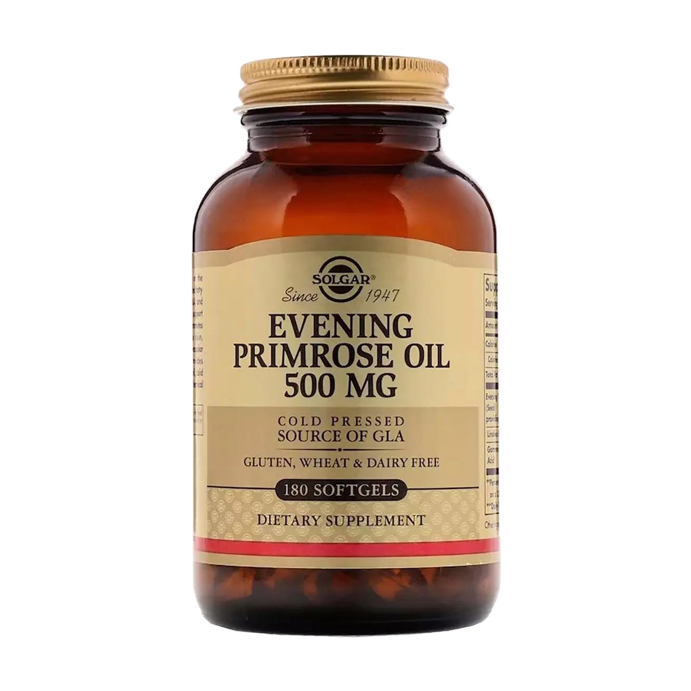 Олія примули вечірньої Solgar Evening Primrose Oil 500 мг, 180 гелевих капсул